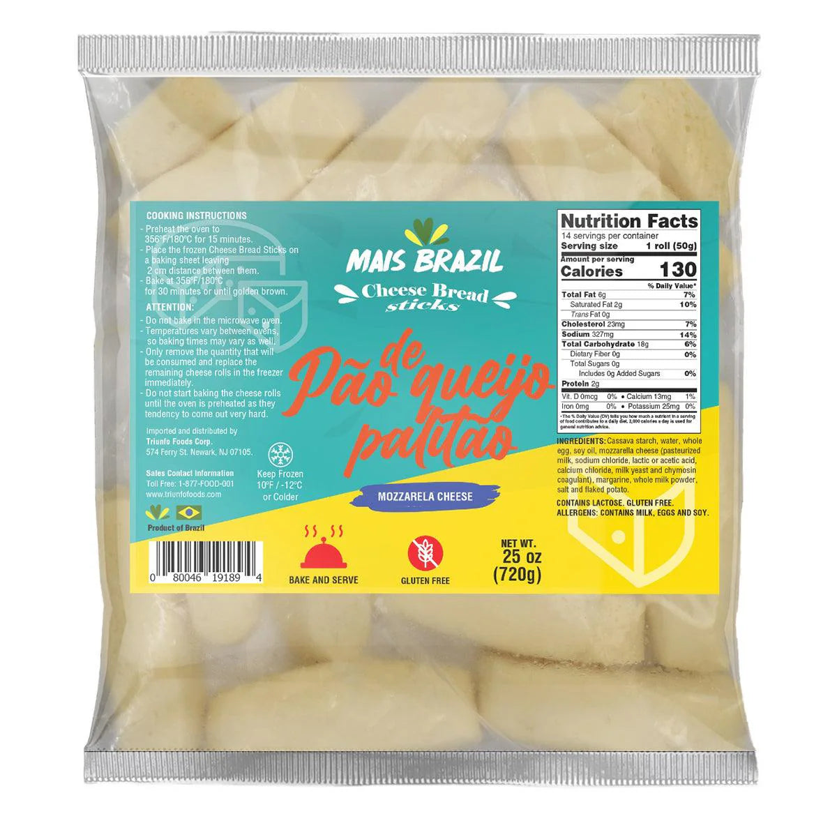 Mais Brasil Pao de Queijo Palitao 720g