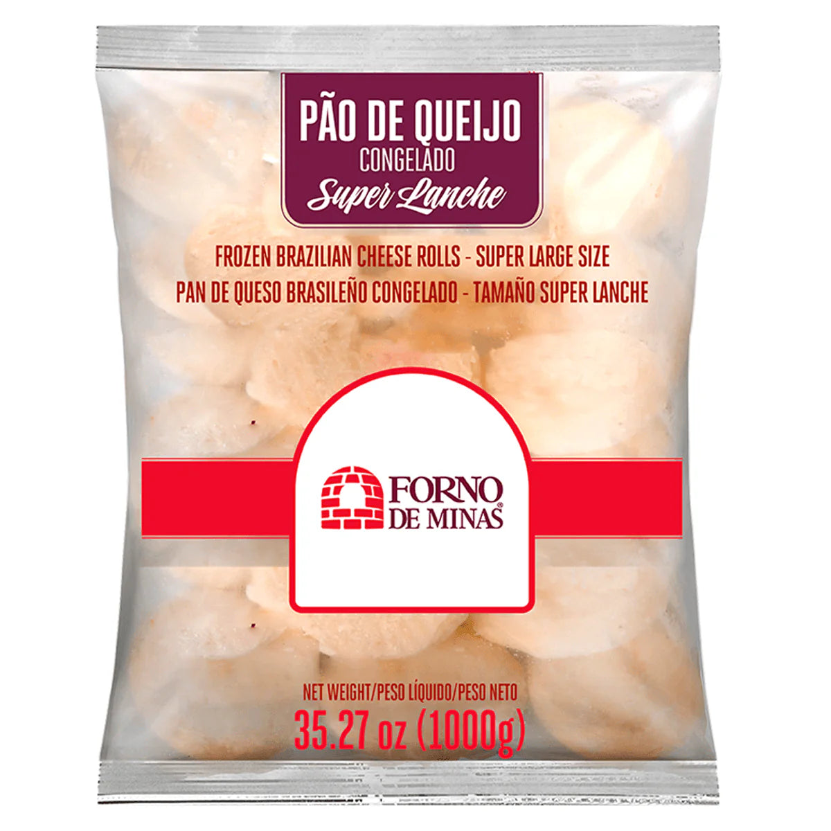 Forno de Minas Pao de Queijo Super Lanche 1kg GRANDE